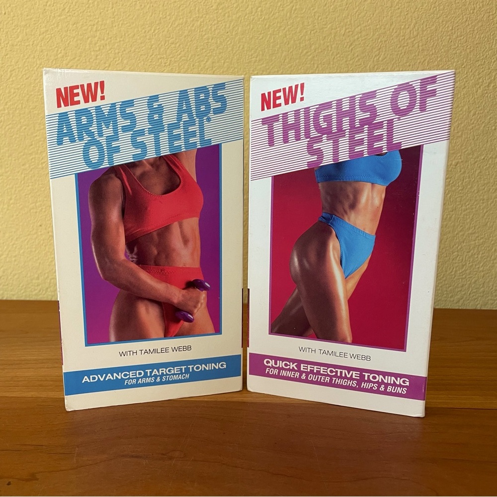 Thighs of Steel/Arms & Abs of Steel Tamilee Webb Lot of 2 VHS Original Workout